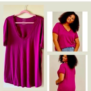 Torrid Lace Trim T-Shirt